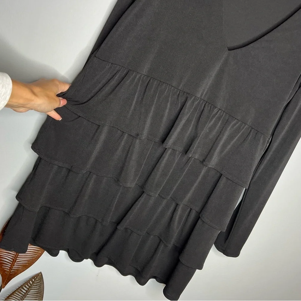 Show Me Your MuMu | Tier‎ Mini Black Ruffle Dress